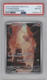 Charmander from the 2023 Pokemon SV set graded by PSA and given an overall grade of 8.