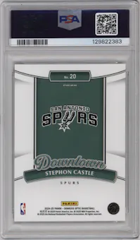 Stephon Castle from the 2024-25 Donruss Optic set graded by PSA and given an overall grade of 10.