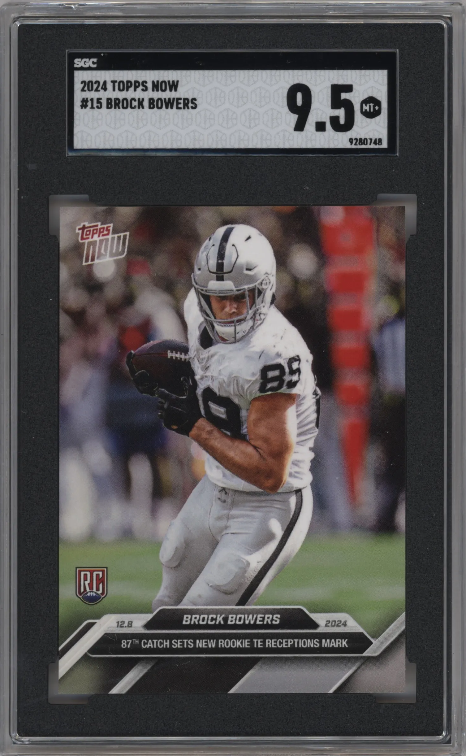 2024 Topps Now Brock Bowers #15 SGC 9.5