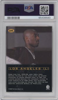 Kobe Bryant from the 1996-97 All Sport PPF set graded by PSA and given an overall grade of 9.