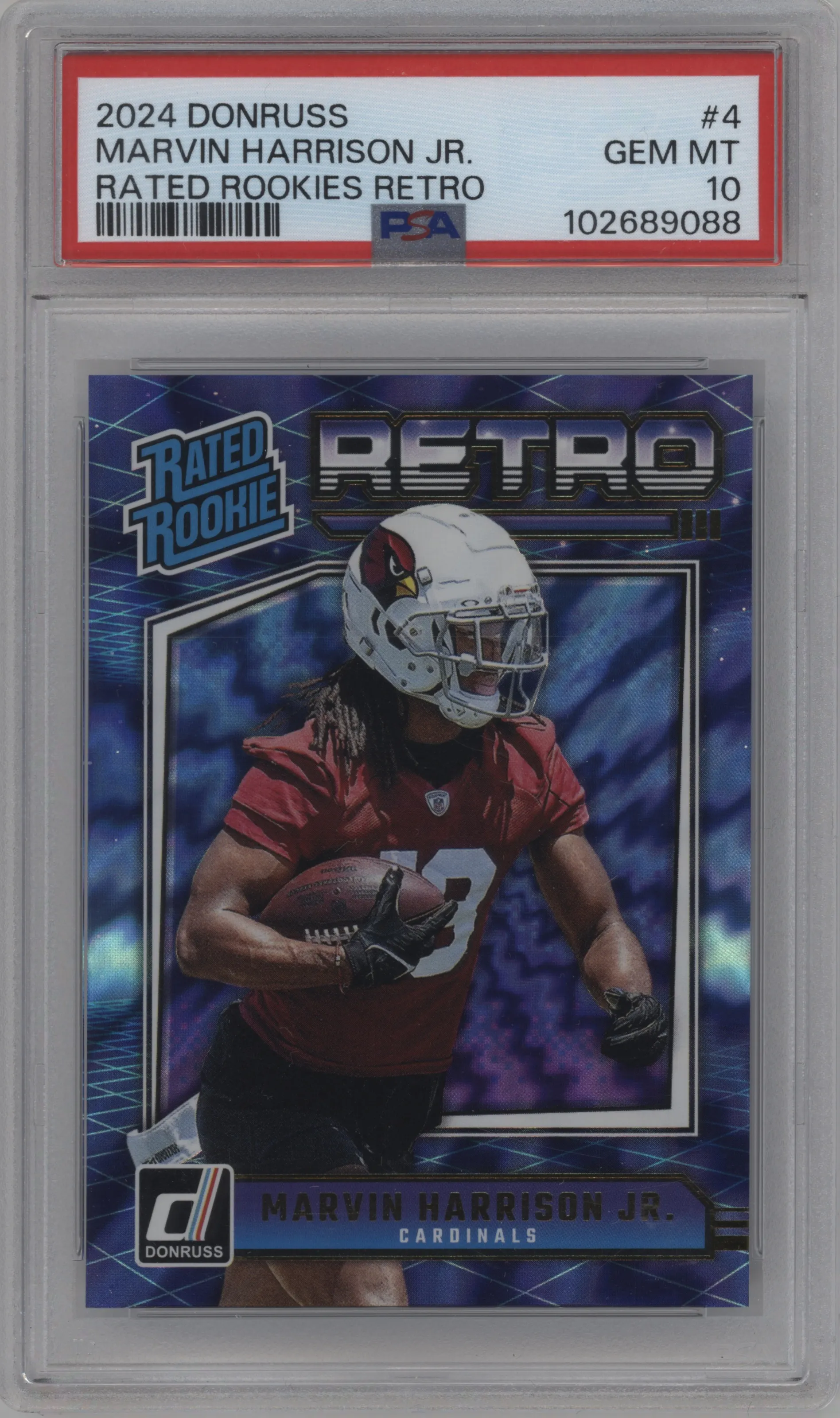 2024 Donruss Retro Rtd.Rke. Marvin Harrison Jr. #4 PSA 10