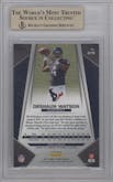 Deshaun Watson from the 2017 Panini Prizm set featuring a Disco parallel graded by Beckett and given an overall grade of 9.5.