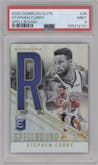 Stephen Curry from the 2020-21 Panini Donruss Elite set graded by PSA and given an overall grade of 9.