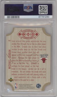 Michael Jordan from the 1996-97 Upper Deck set graded by PSA and given an overall grade of 9.
