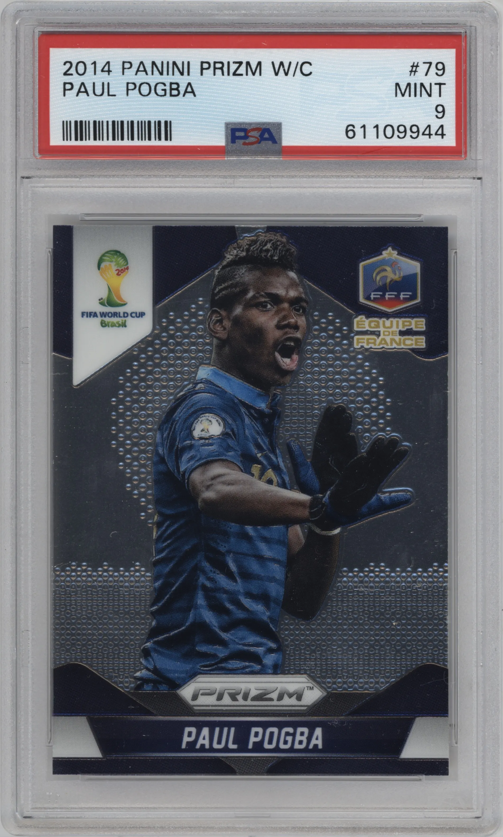 2014 Panini Prizm World Cup France Paul Pogba #79 PSA 9