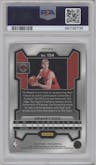 Gradey Dick from the 2023-24 Panini Prizm set featuring a Silver Prizm  parallel graded by PSA and given an overall grade of 10.