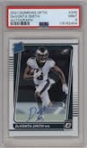DeVonta Smith from the 2021 Panini Donruss Optic set graded by PSA and given an overall grade of 9.