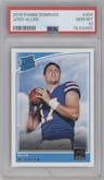 Josh Allen from the 2018 Panini Donruss set graded by PSA and given an overall grade of 10.