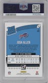 Josh Allen from the 2018 Panini Donruss set graded by PSA and given an overall grade of 10.