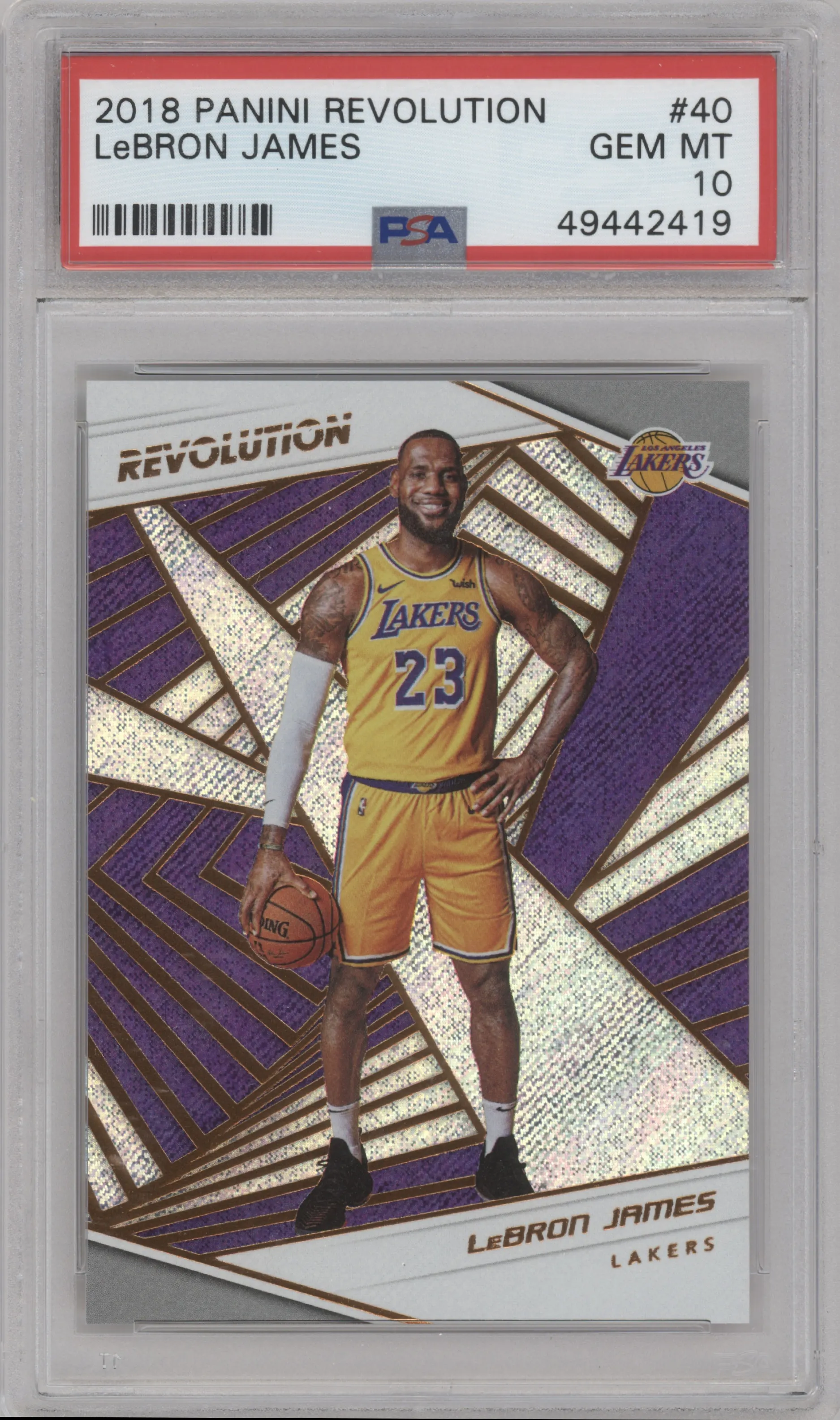 2018 Panini Revolution LeBron James PSA 10
