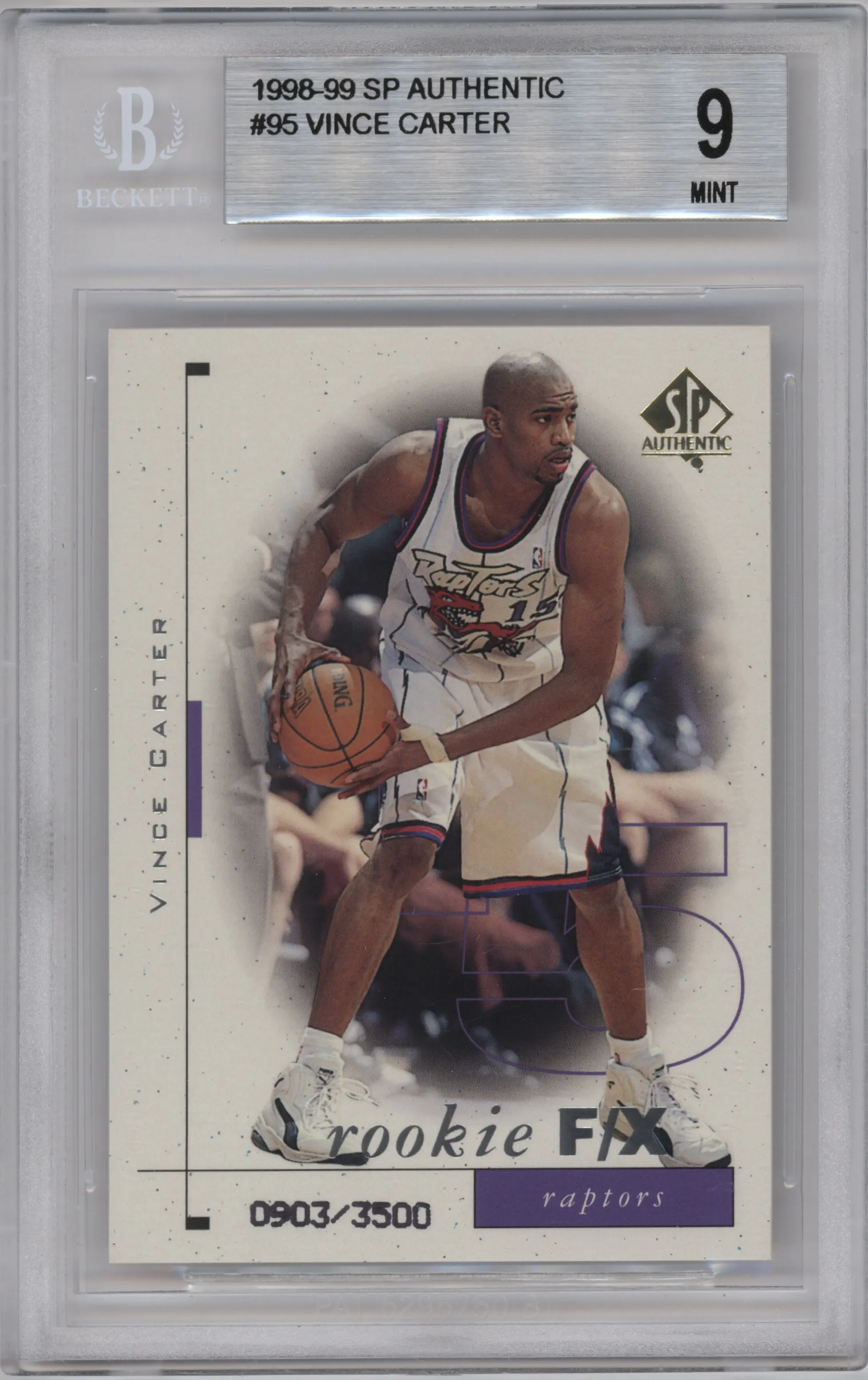 1998 SP Authentic Vince Carter #95 BGS 9