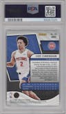 Cade Cunningham from the 2021-22 Panini Revolution  set featuring a Groove parallel graded by PSA and given an overall grade of 10.