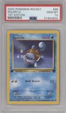 Squirtle from the 2000 Pokemon set graded by PSA and given an overall grade of 10.