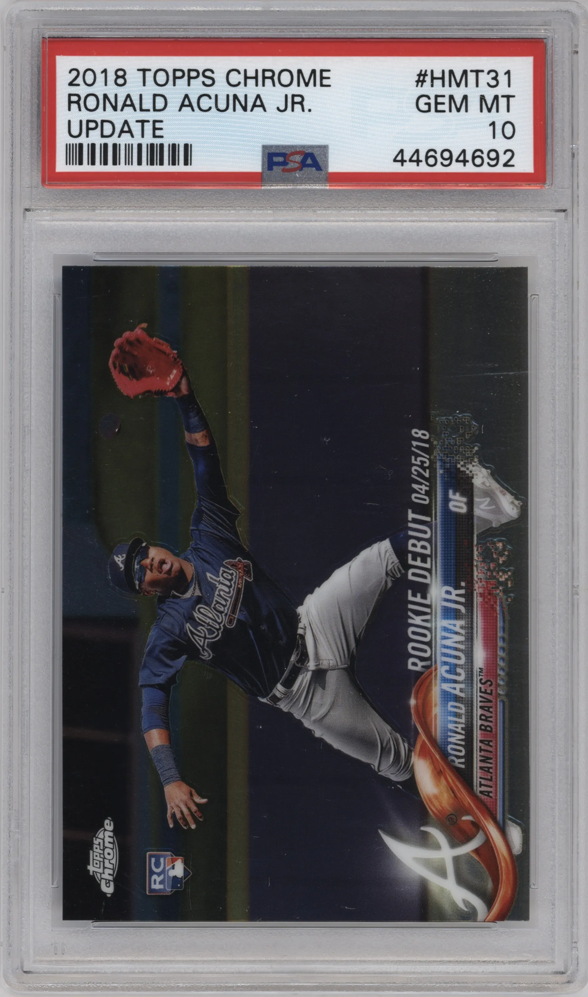 2018 Topps Chrome Update Ronald Acuna Jr. PSA 10