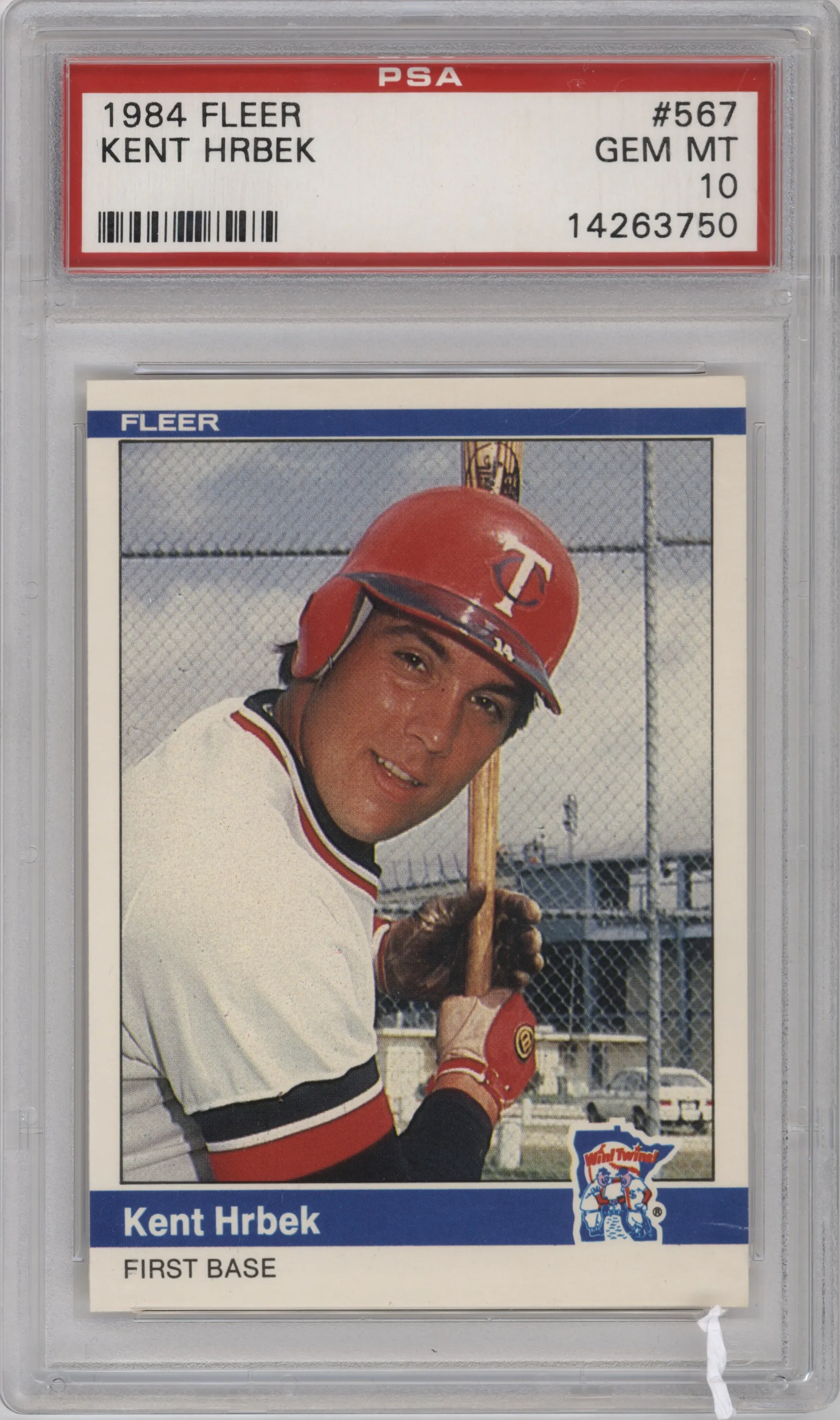 1984 Fleer Kent Hrbek PSA 10