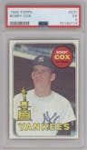 Bobby Cox from the 1969 Topps set graded by PSA and given an overall grade of 5.