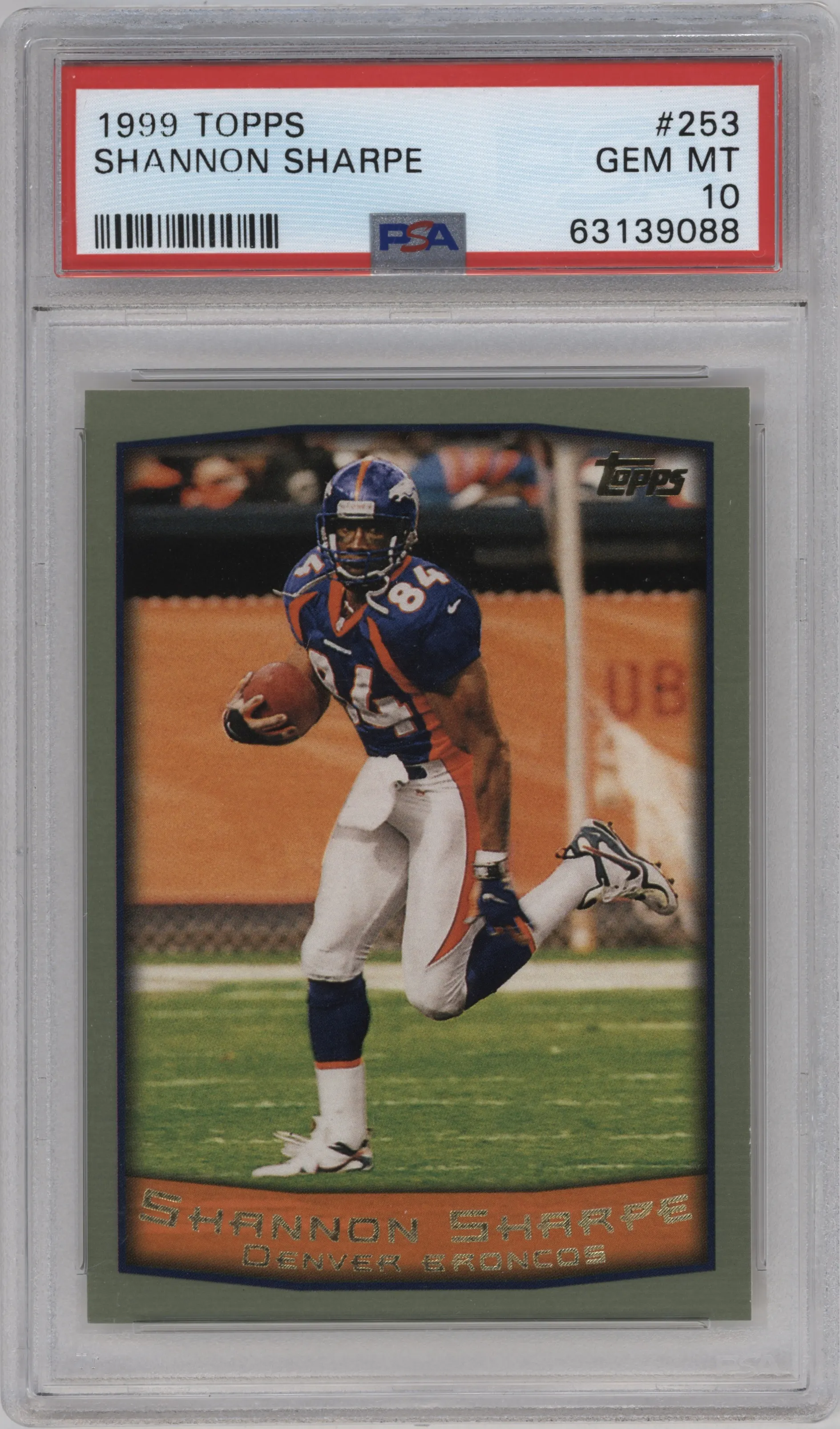 1999 Topps Shannon Sharpe PSA 10