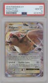 Pidgeot EX from the 2016 Pokemon XY set graded by PSA and given an overall grade of 10.