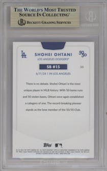 Shohei Ohtani from the 2024 Topps 50/50 set graded by Beckett and given an overall grade of 9.5.