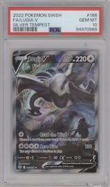 Lugia V from the 2022 Pokemon SWSH set graded by PSA and given an overall grade of 10.