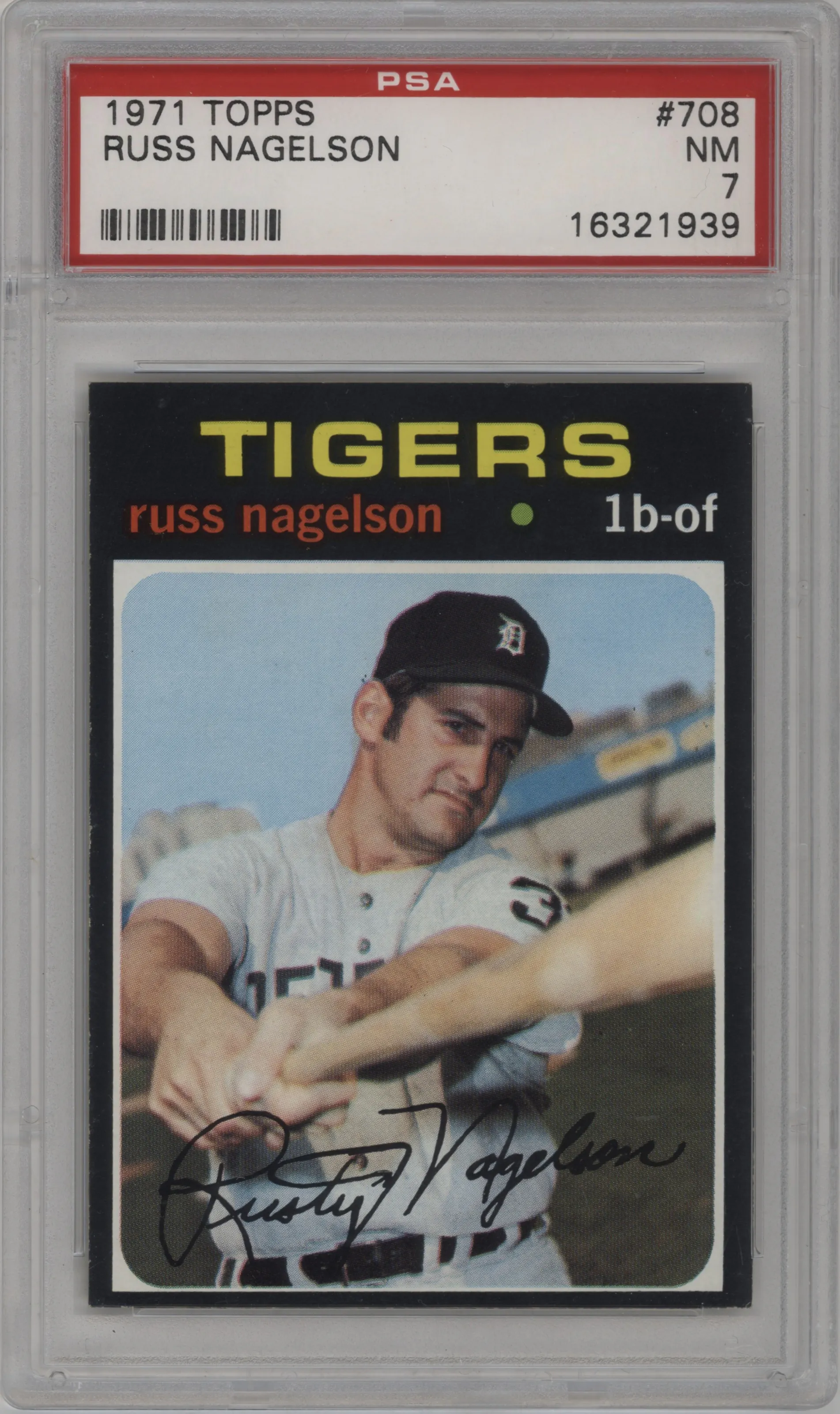 1971 Topps Russ Nagelson PSA 7
