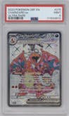 Charizard ex from the 2023 Pokemon SV set graded by PSA and given an overall grade of 9.