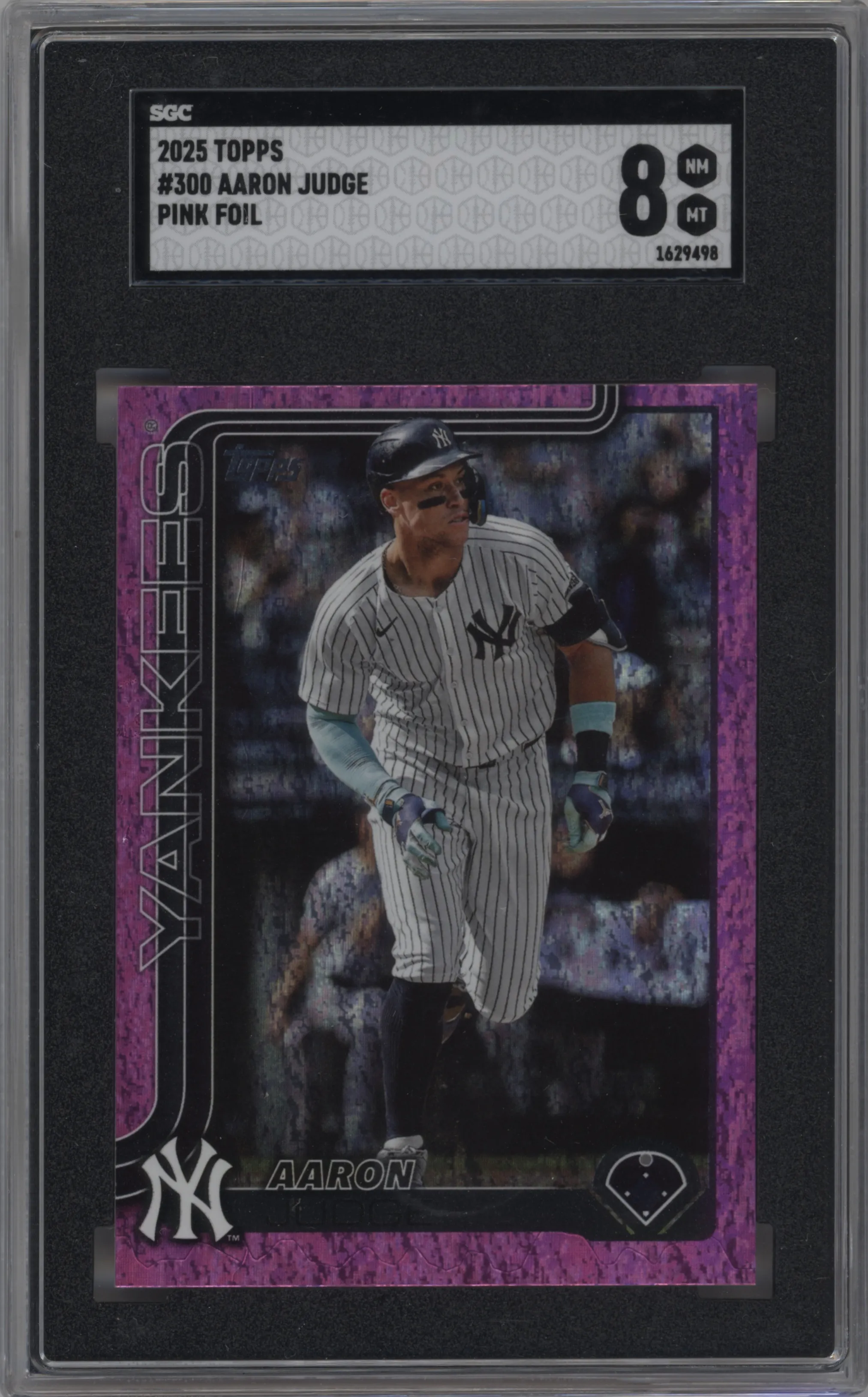 2025 Topps Aaron Judge Pink Holo Foil SGC 8