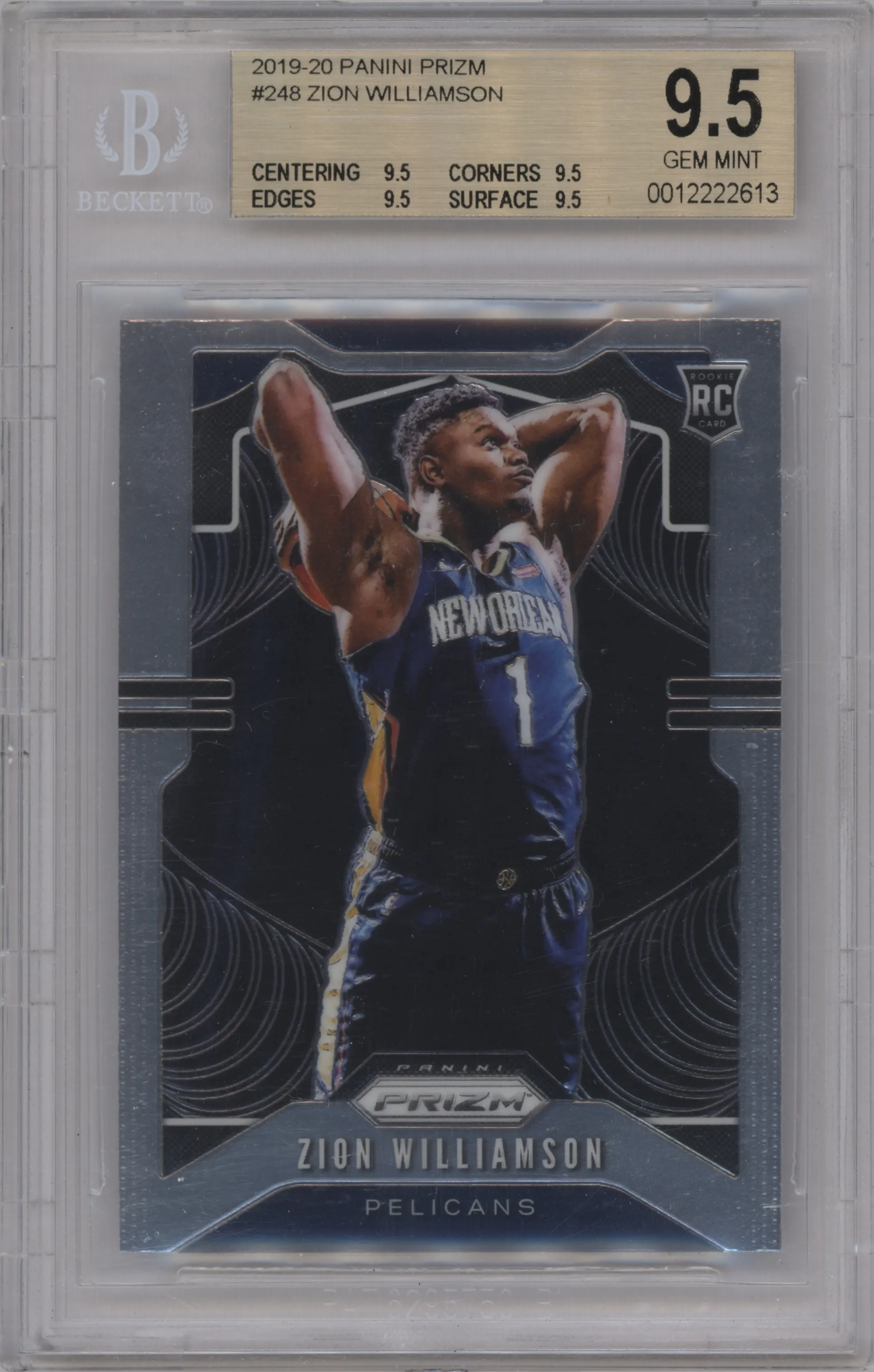 2019 Panini Prizm Zion Williamson #248 BGS 9.5