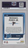 Michael Penix Jr.  from the 2024 Donruss set featuring a Red Wave parallel graded by PSA and given an overall grade of 10.