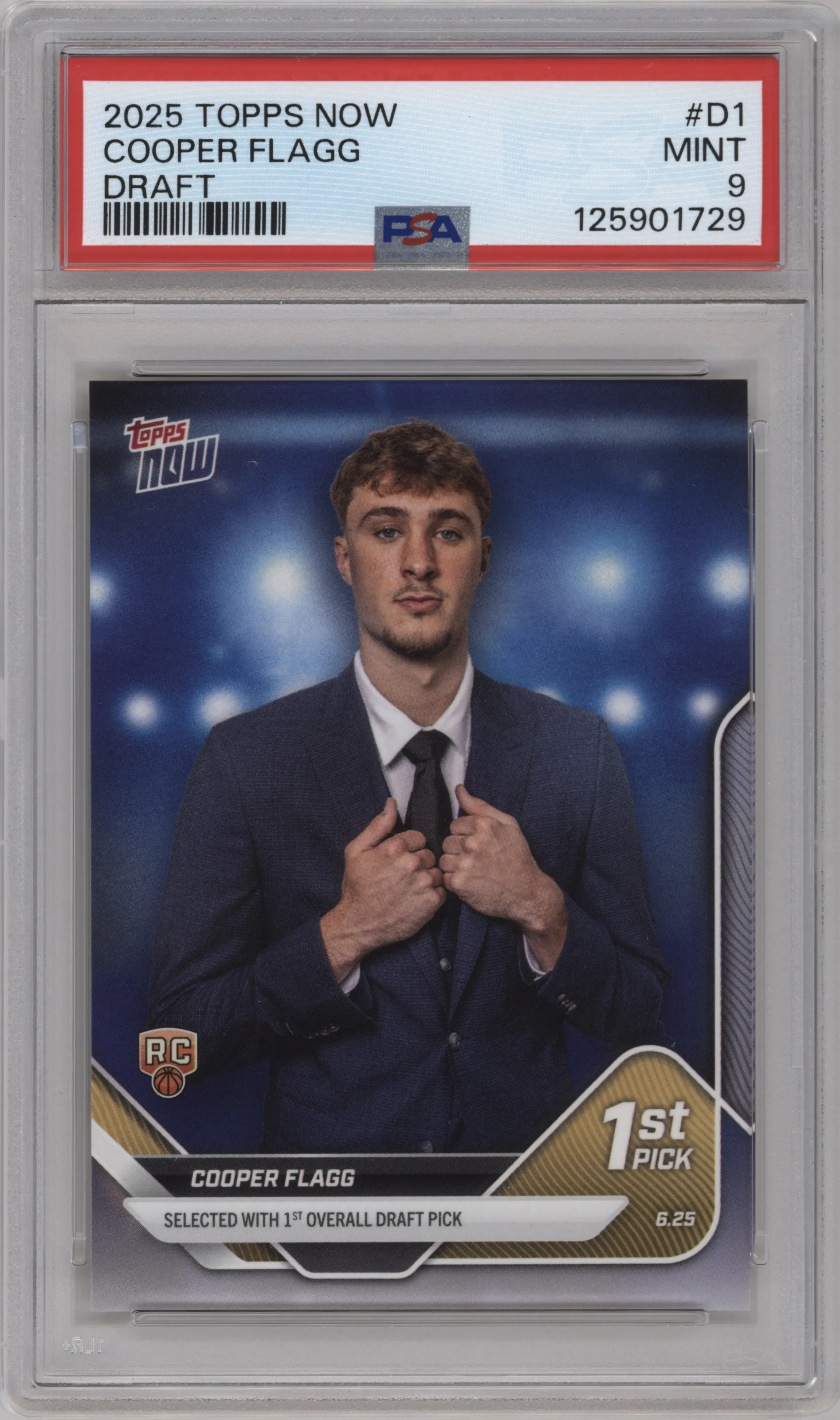 2025 Topps Now Cooper Flagg PSA 9