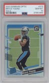 Bryce Young from the 2023 Donruss Optic set featuring a Holo parallel graded by PSA and given an overall grade of 10.