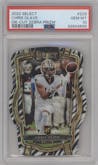 Chris Olave from the 2022 Panini Select set featuring a  Die-Cut Zebra parallel graded by PSA and given an overall grade of 10.