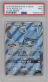 Glaceon GX from the 2018 Pokemon S&M  set graded by PSA and given an overall grade of 9.