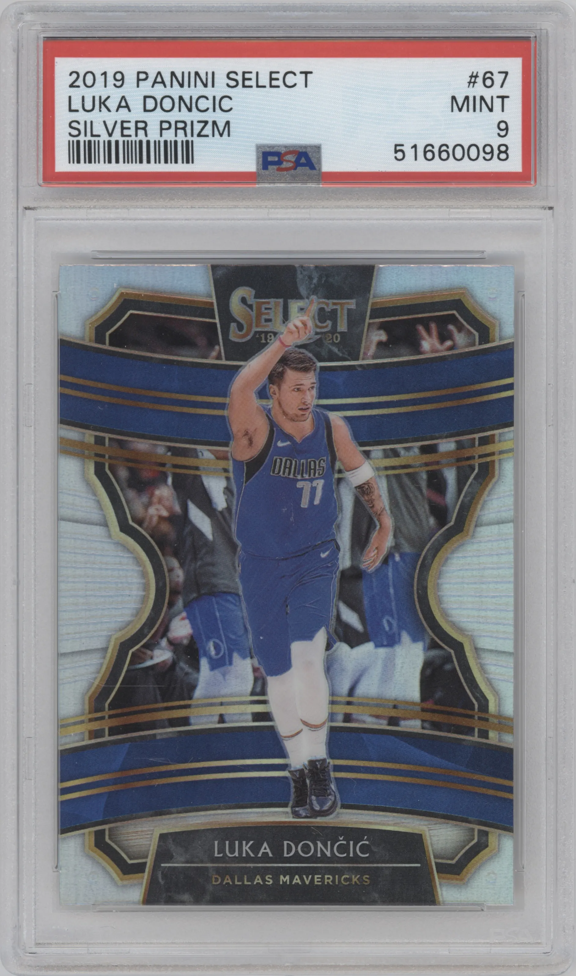 2019 Panini Select Luka Doncic Silver Prizm PSA 9