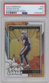 Drake Maye from the 2024 Donruss set featuring a Holo parallel graded by PSA and given an overall grade of 9.