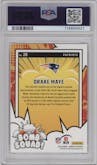 Drake Maye from the 2024 Donruss set featuring a Holo parallel graded by PSA and given an overall grade of 9.