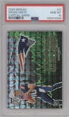 Drake Maye from the 2024 Panini Mosaic set graded by PSA and given an overall grade of 10.
