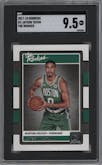 Jayson Tatum from the 2017-18 Panini Donruss set graded by SGC and given an overall grade of 9.5.