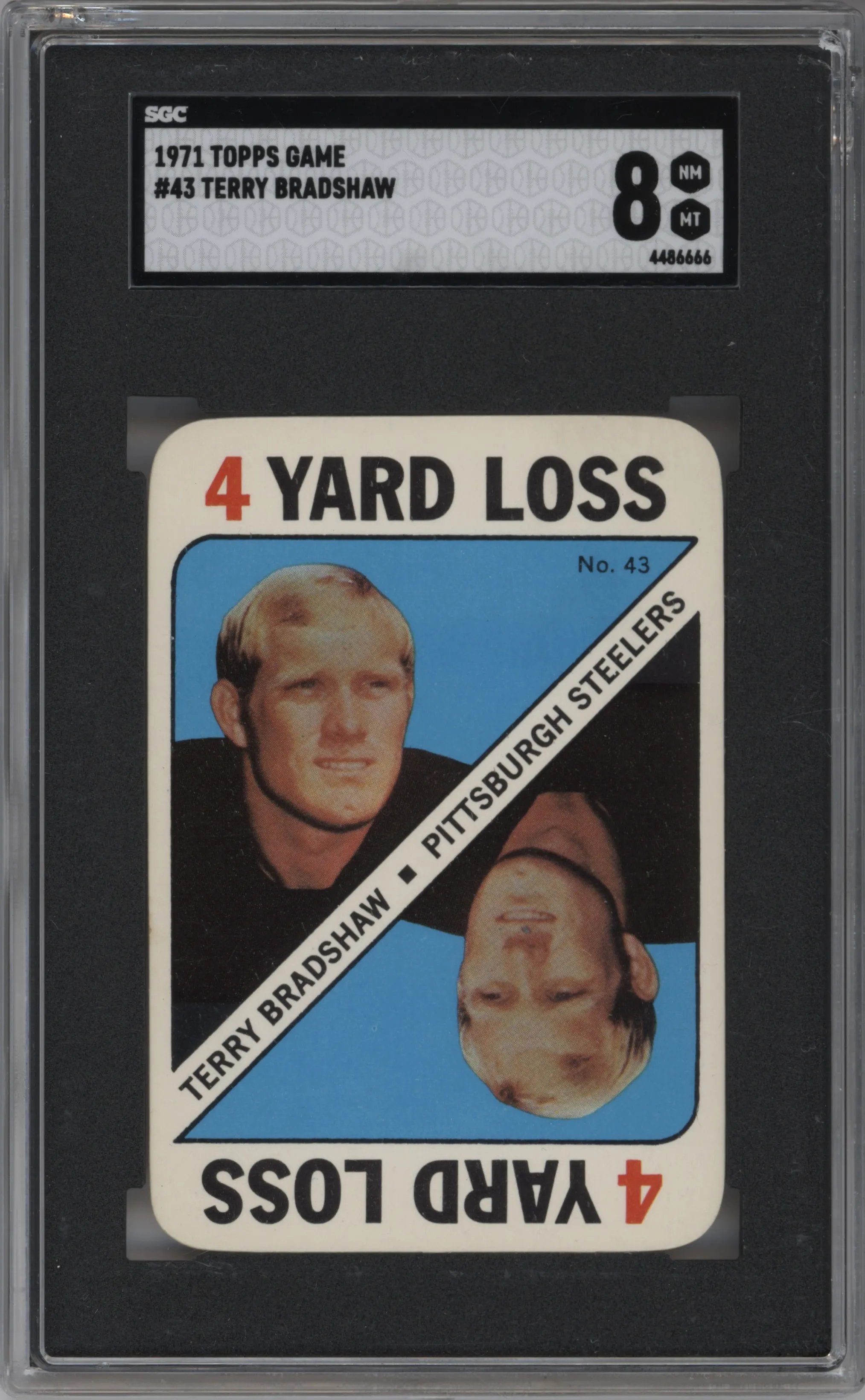 1971 Topps Game Inserts Terry Bradshaw SGC 8