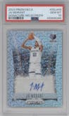 Ja Morant from the 2023-24 Panini Prizm Deca set featuring a Mojo parallel graded by PSA and given an overall grade of 10.
