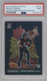 Drake London from the 2022 Panini Donruss Optic set featuring a Black Pandora parallel graded by PSA and given an overall grade of 9.