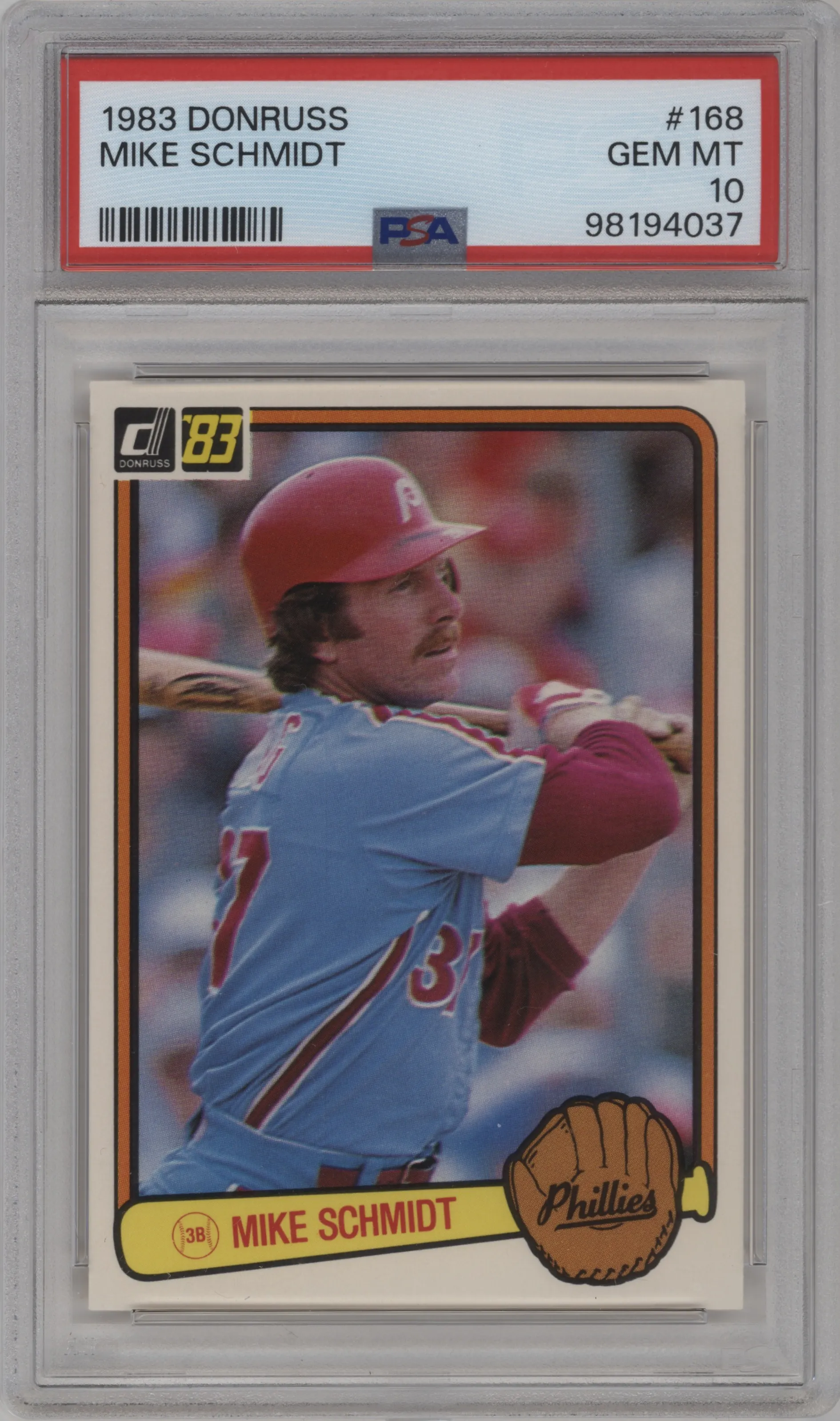 1983 Donruss Mike Schmidt #168 PSA 10