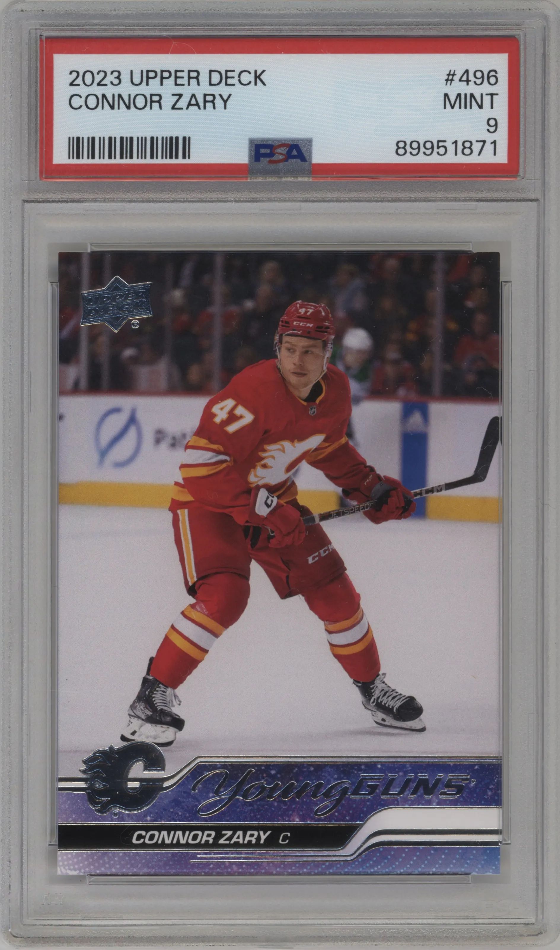 2023 Upper Deck Series 2 Young Guns Connor Zary #496 PSA 9
