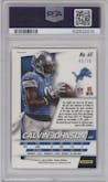 Calvin Johnson from the 2014 Panini Prizm set featuring a NFL Shield parallel graded by PSA and given an overall grade of 10.