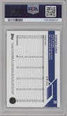 Stephen Curry from the 2023-24 Topps Chrome set featuring a Frozenfractor parallel graded by PSA and given an overall grade of 9.