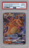 Charizard GX from the 2019 Pokemon S&M  set featuring a Walmart Hidden Fates Collections parallel graded by PSA and given an overall grade of 10.