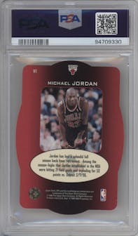 Michael Jordan from the 1996-97 SPX set graded by PSA and given an overall grade of 7.