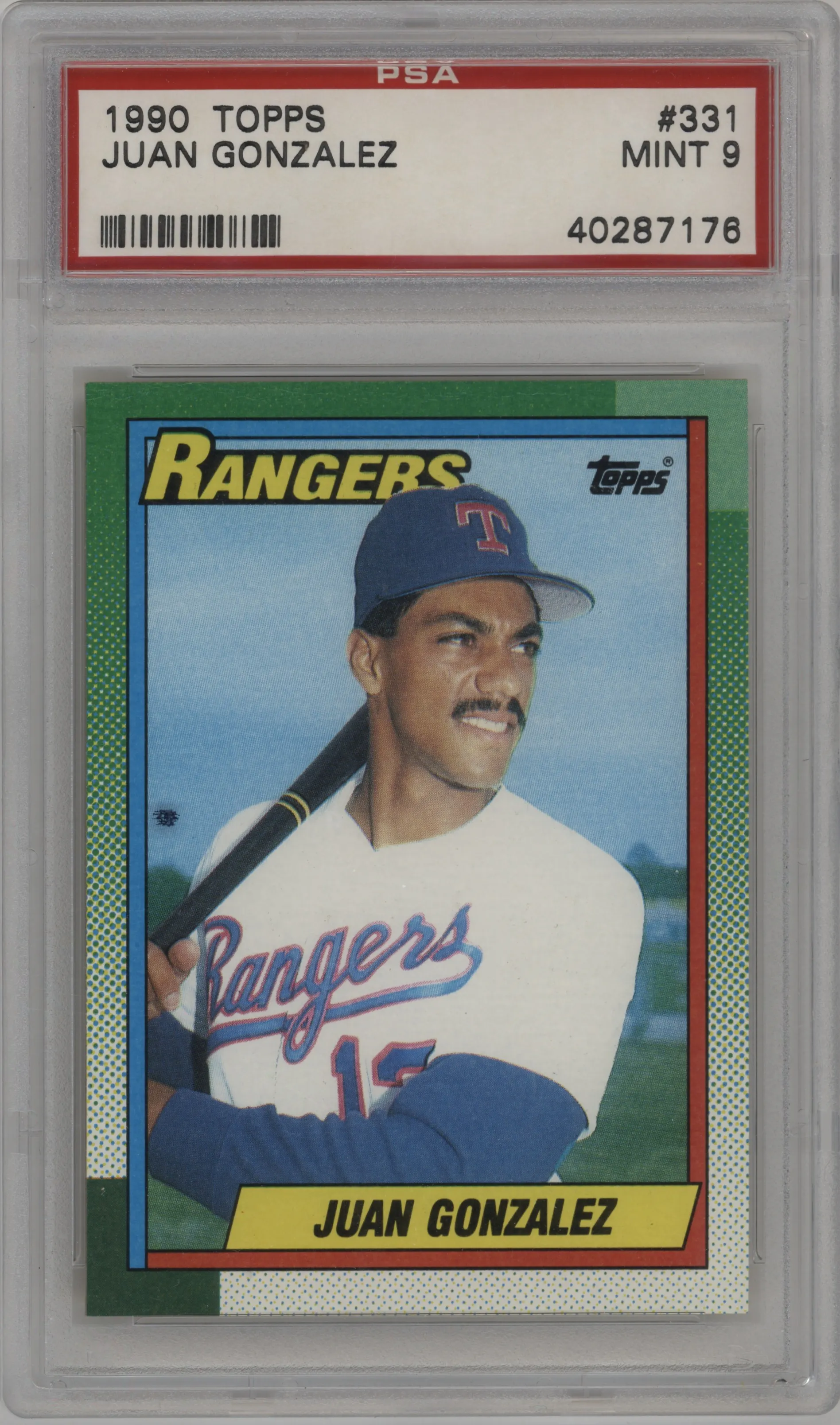 1990 Topps Juan Gonzalez PSA 9