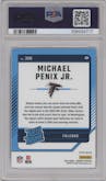 Michael Penix Jr.  from the 2024 Donruss set featuring a Pink parallel graded by PSA and given an overall grade of 10.