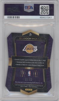 Brandon Ingram from the 2016-17 Panini Select set featuring a Pulsar  parallel graded by PSA and given an overall grade of 10.